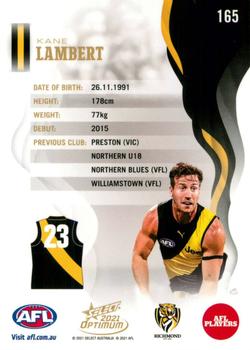 2021 Select Optimum #165 Kane Lambert Back